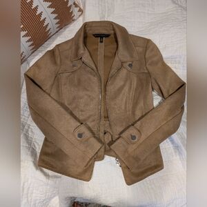 White House Black Market Brown Leather Jacket
